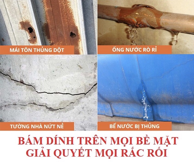 Băng keo chống thấm dột khổ 100mm cuộn 5m WATERPROOF