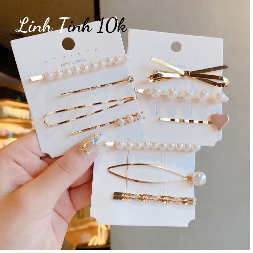 Kẹp tóc Hàn Quốc / Kẹp tóc mái phong cách Hàn Quốc sang chảnh FREESHIP 50k - Linh tinh 10k