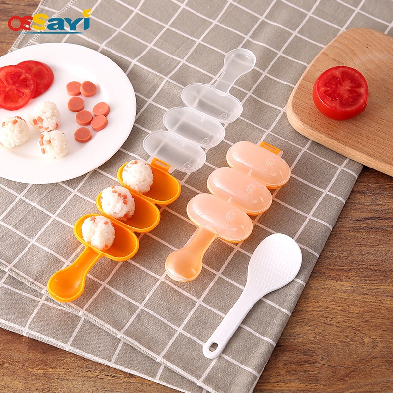 Bộ 2 khuôn làm cơm nắm sushi tiện lợi sáng tạo dành cho nhà bếp