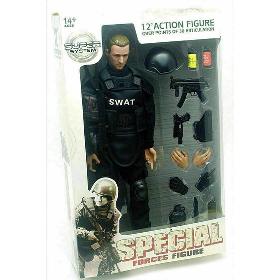 Mô hình lính KadHobby 1/6 Lính Đặc Nhiệm Swat cao 30cm