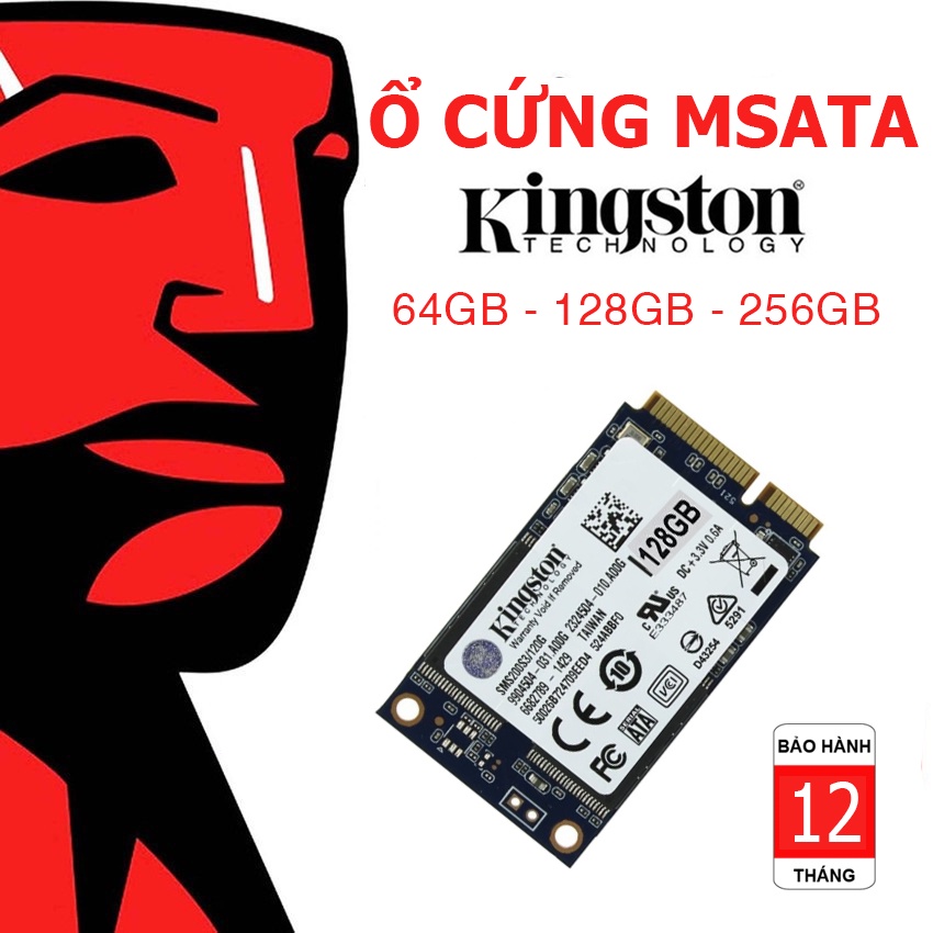 Ổ cứng ssd msata Kingston 128gb tháo máy, hàng chính hãng bảo hành 12 tháng bao check CPUZ