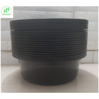 20 Chậu/Xô 5T4 Anh Quân, Đựng Nước, Đựng Đồ, Máng Ăn, Chậu Rửa Bát, Chậu Giặt, Kích Thước 44x44x15Cm - Màu Đen