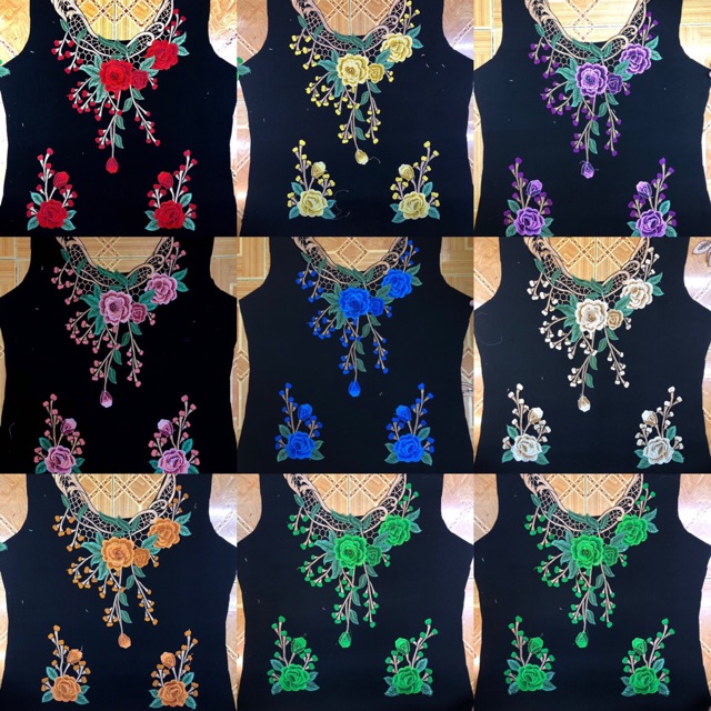 Cổ ren kèm tay đủ màu cho khách chọn nhé