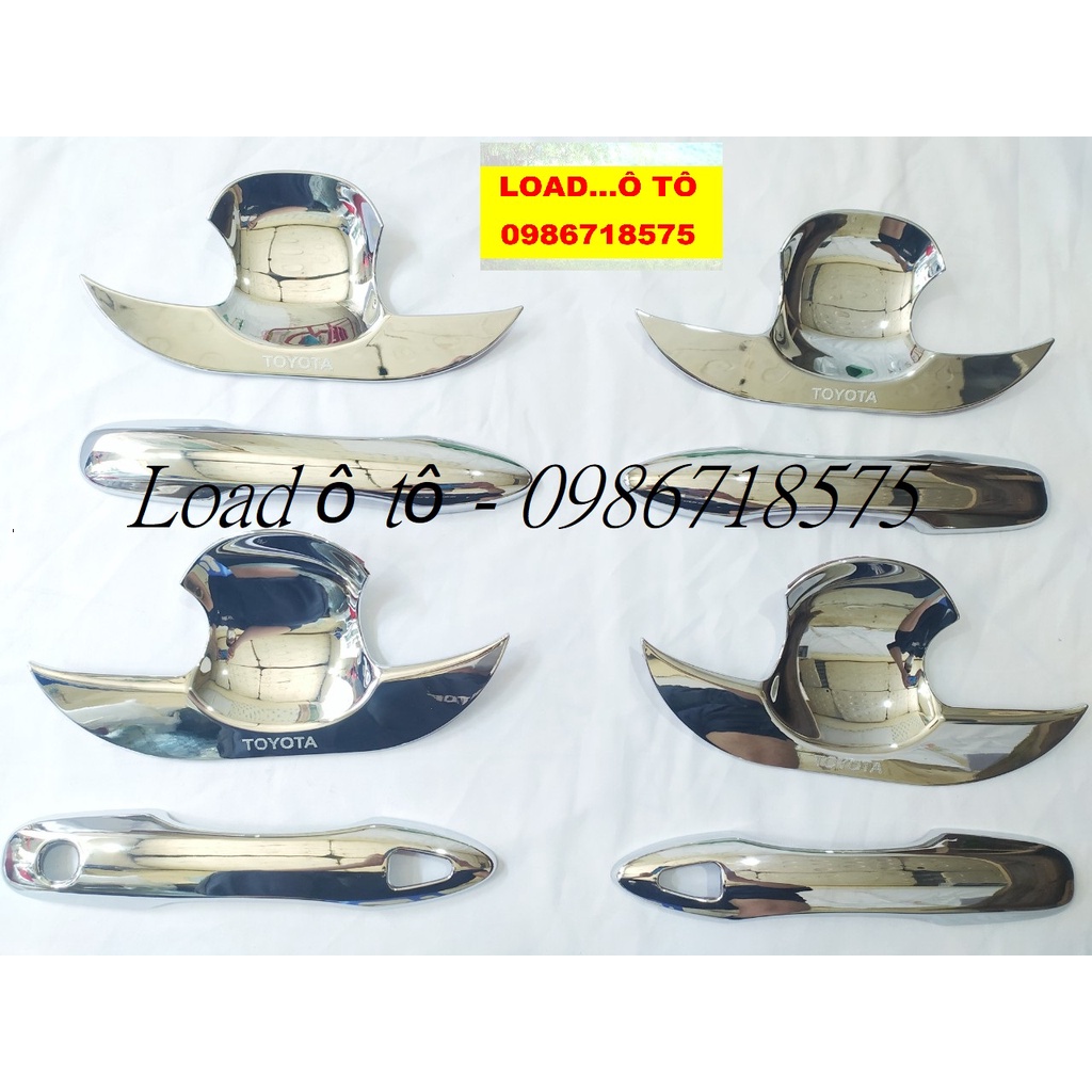 Ốp Tay Nắm, Hõm Cửa Xe Toyota Cross 2023-2020 Lỗ Từ To Mạ Crom Sáng Bóng Cao Cấp, Sang Trọng