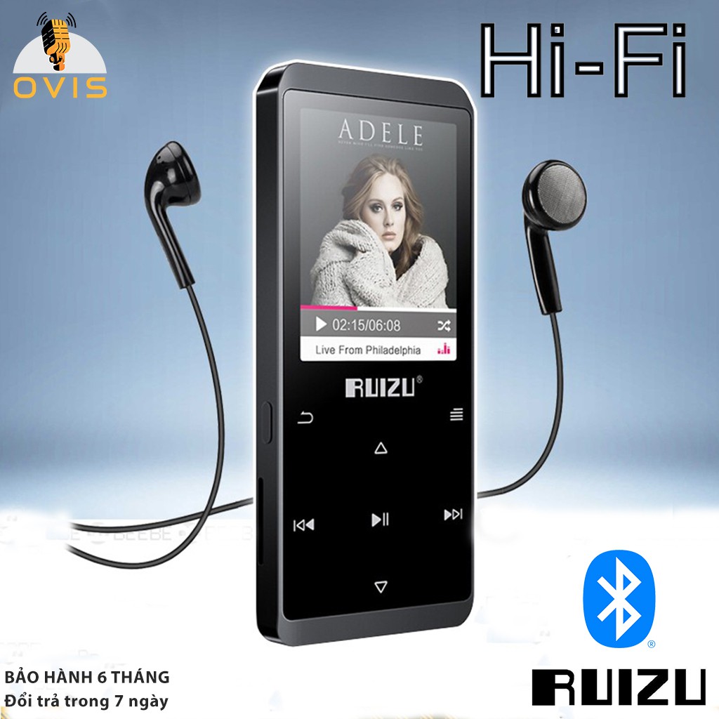 Máy Nghe Nhạc MP3/Lossless Ruizu D02 Có Bluetooth Và Loa Ngoài