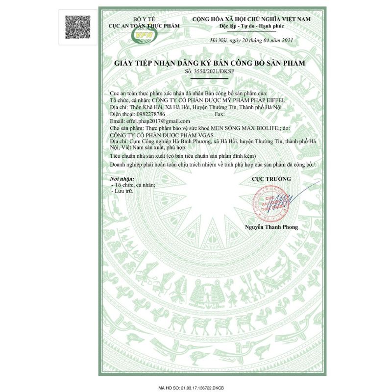 Men sống lợi khuẩn Max Biolife hộp 20 ống bổ sung vi sinh đường ruột, cải thiện tiêu hóa