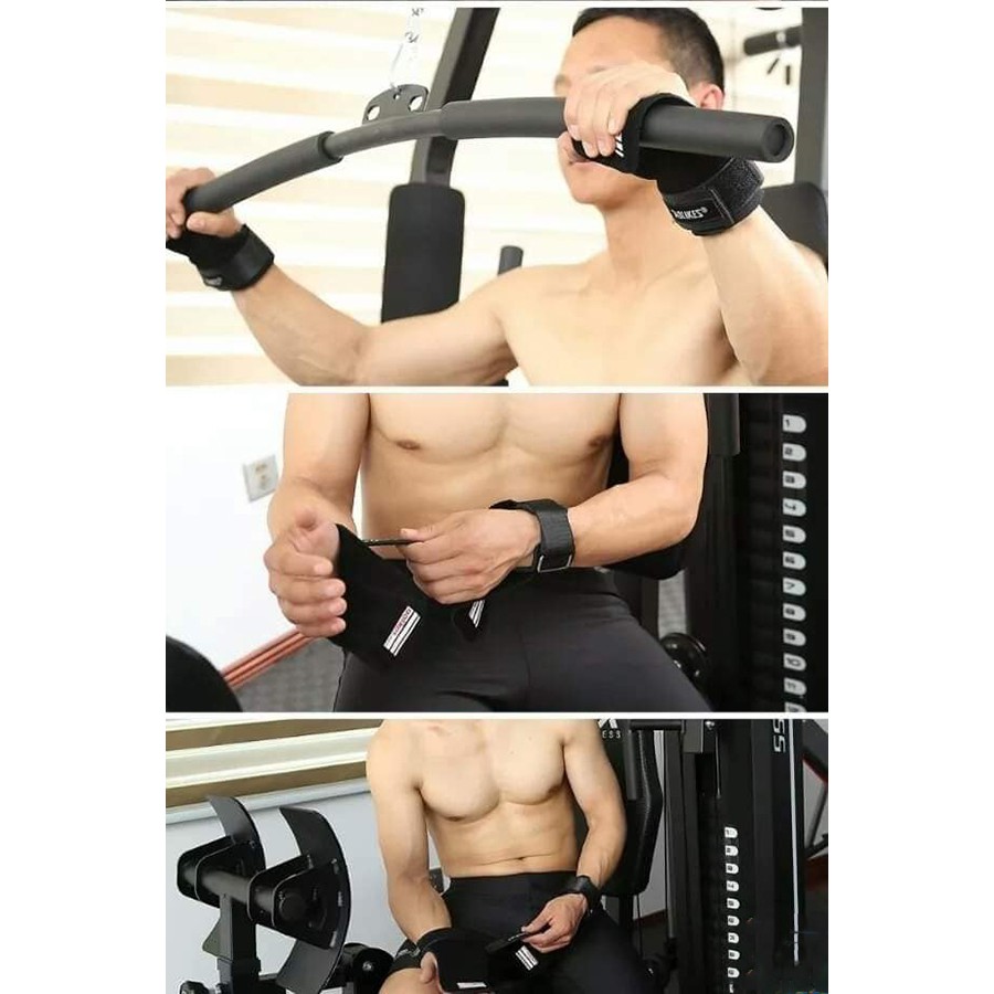 Găng Tay Tập GYM Lifting Grips Aolikes Pro Hở Mu Bàn Tay (1 Đôi)