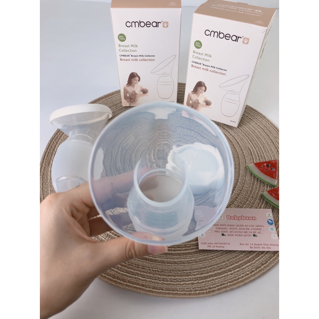 Phễu Hứng Sữa Silicon Cao Cấp Cmbear, Giúp Hứng Sữa Khi Đi Ra Ngoài Babibu - PHSS