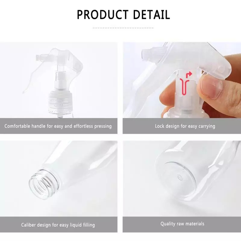 Chai Xịt Bằng Nhựa Trong Suốt Dung Tích 150ml / 200ml Đa Năng Tiện Dụng