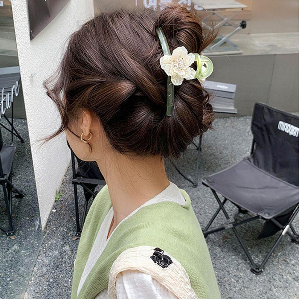 Kẹp Tóc Hình Cá Mập Màu Xanh Lá Cây Phong Cách Hàn Quốc Thời Trang Cho Nữ