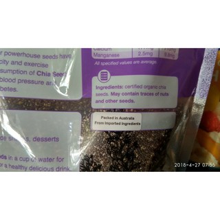 Hạt chia Úc tím mẫu mới 1kg (hàng nội địa Úc/ đóng gói VN)