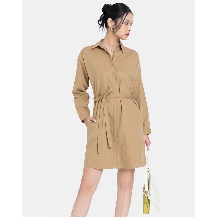 Đầm Ngắn Nữ Thời Trang JUNO Dáng Suông Cột Nơ JNDLU005