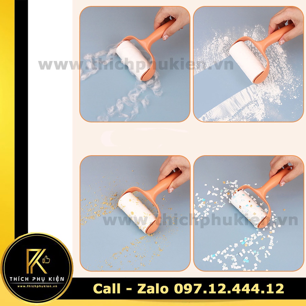 Cây Lăn Bụi Làm Sạch Bụi Bẩn, Lông Động Vật Trên Quần Áo, Giường, Ghế Sofa, Sàn Nhà,...