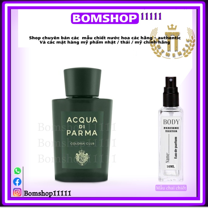 Nước hoa dùng thử Acqua Di Parma Colonia Club Tester 5ml/10ml -bomshop11111 | BigBuy360 - bigbuy360.vn
