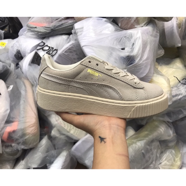 Giày HOT Giầy puma mầu be da lộn 1:1 ( full box + free ship ) 2020 x