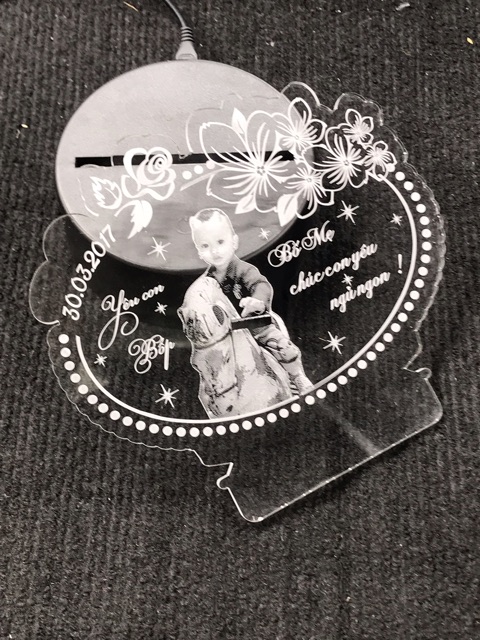 Khung Đèn Mica 3d, Khung Mica Trang Trí ~hình ảnh theo yêu cầu - Mã TRONHOA ( không kèm đế )