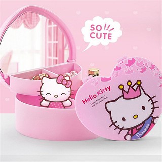 Hộp đựng đồ trang điểm hai lớp in hình Hello Kitty dễ thương