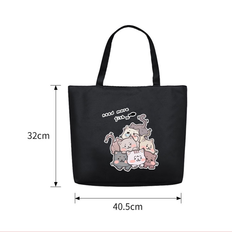 Túi đeo vai IELGY vải canvas sức chứa lớn in họa tiết thời trang cho nữ