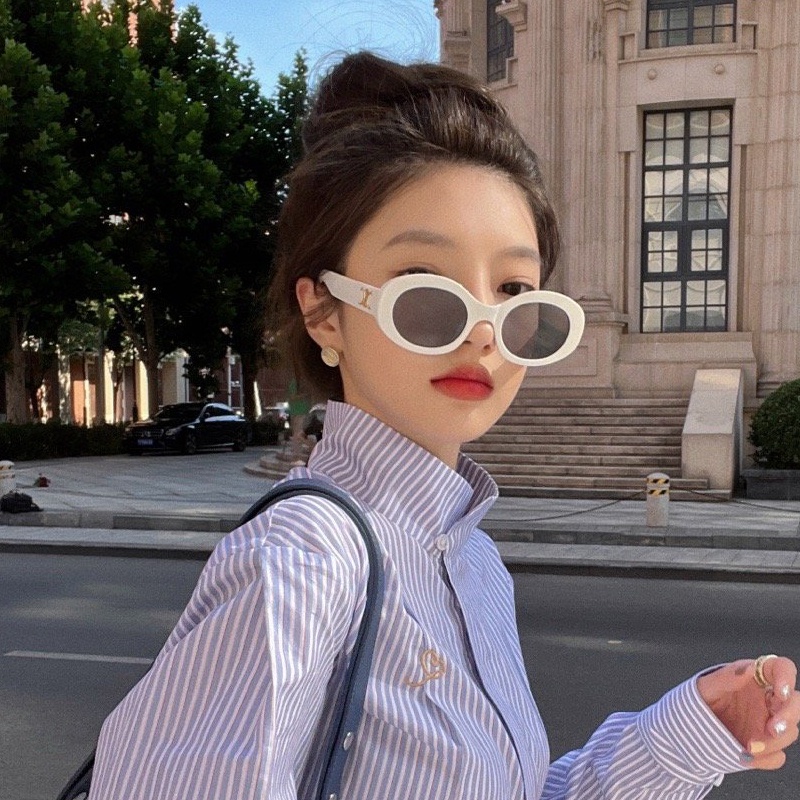 Kính Mát Hình Oval Thời Trang Harajuku