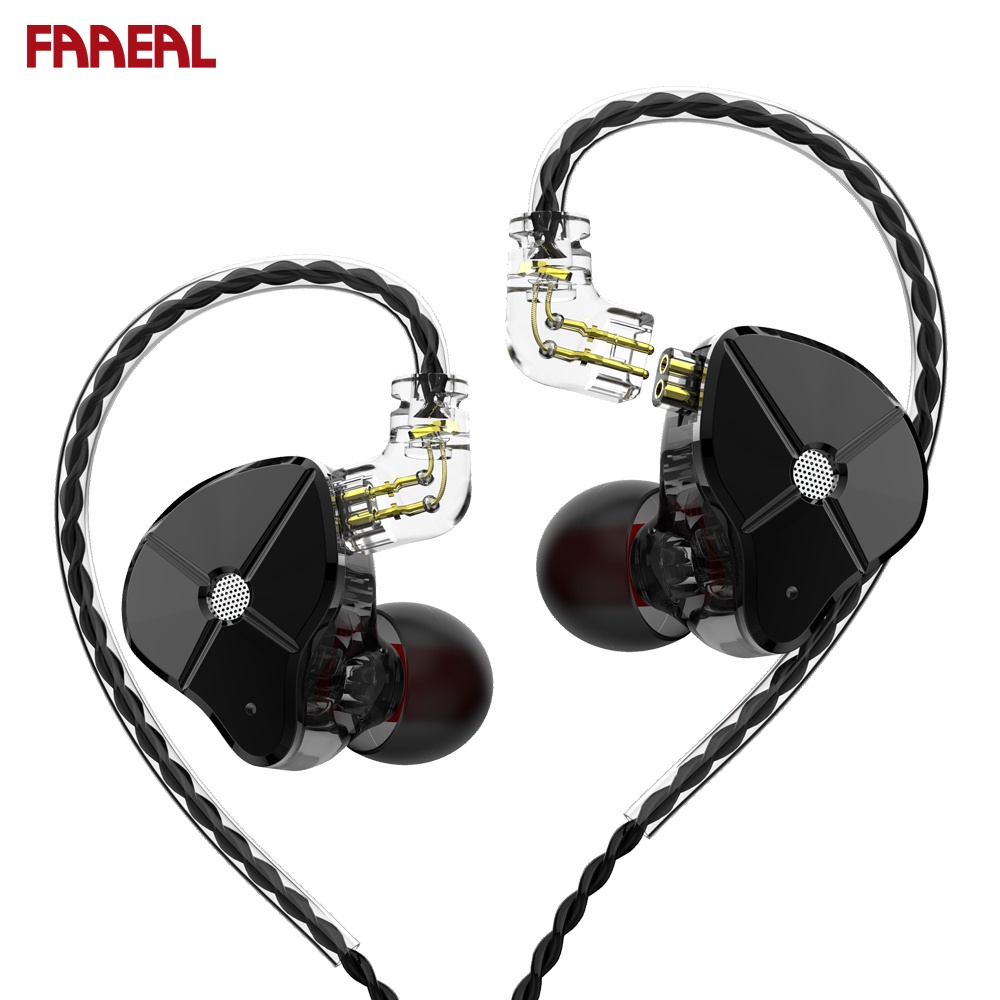 Tai Nghe Nhét Tai FAAEAL TRN ST1 1DD + 1BA Hybrid Technology IEM HIFI DJ Có Thể Tháo Rời Dây Cáp Kim Loại