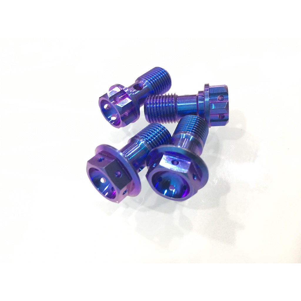 Ốc Dầu Titanium GR5 1.25 Xanh Ngọc/ Xanh Titan