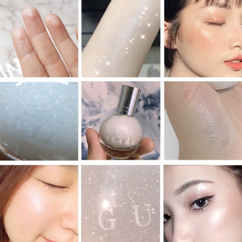 Nhũ bắt sáng lỏng highlight dạng chai lăn Guicami