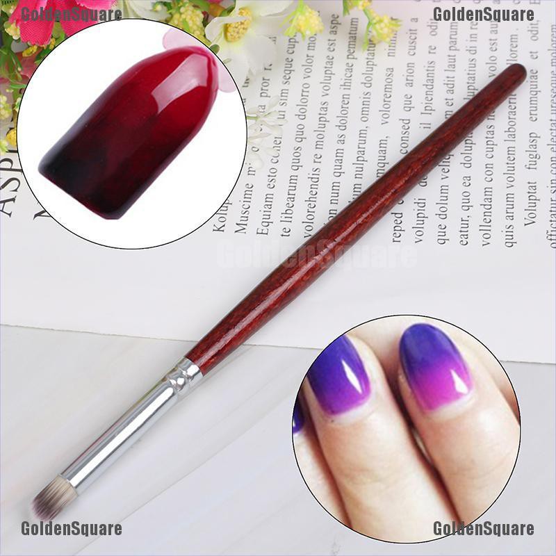 Cọ Sơn Móng Gel UV Tay Cầm Bằng Gỗ Màu Gradient