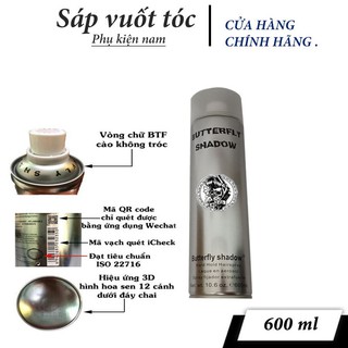 [CHÍNH HÃNG] GÔM XỊT TÓC BUTTERFLY SHADOW CHUẨN 320/600ML