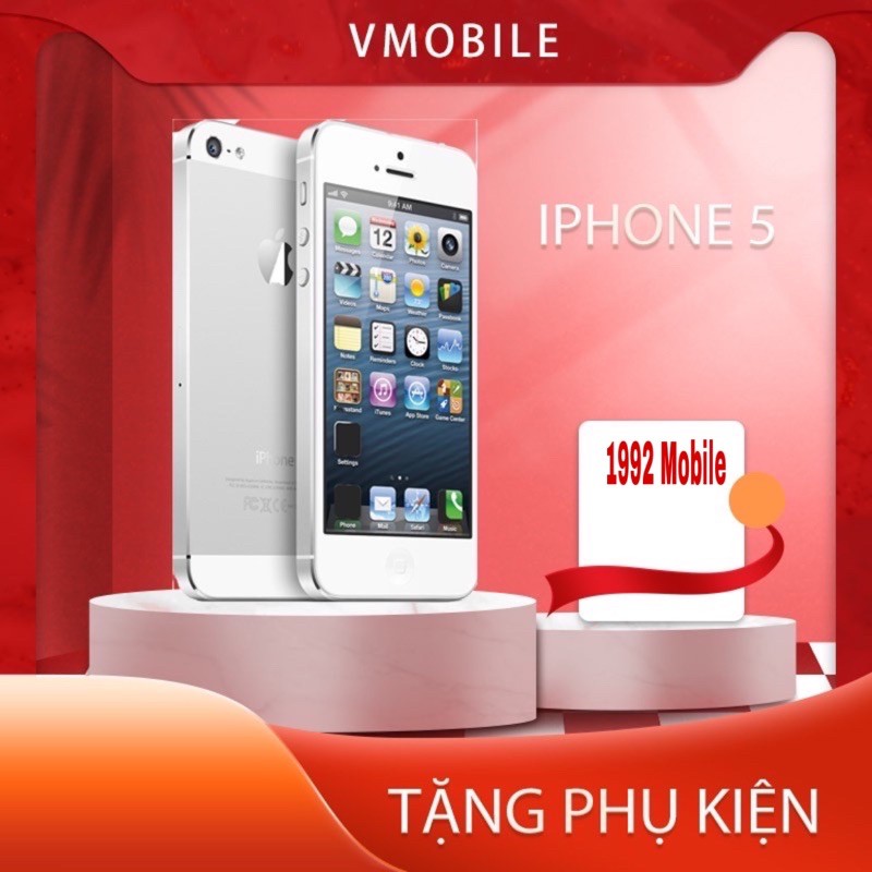 (𝐈𝐏𝐇𝐎𝐍𝐄 𝟓 𝐂𝐇𝐈́𝐍𝐇 𝐇𝐀̃𝐍𝐆) Điện Thoại iphone 5 16GB Quốc tế.Nghe gọi chơi game,vào mạng.bảo hành 12 tháng