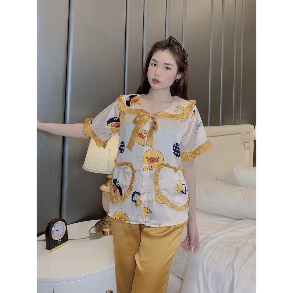 Đồ ngủ Nữ  Pijama cao cấp lụa satin lụa mềm mịn