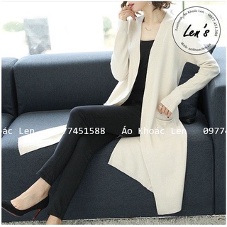 Áo khoác cardigan dáng dài tới gối