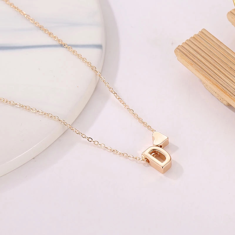 Vòng Cổ Choker Mặt Hình Trái Tim Khắc Chữ Thời Trang Cho Nữ