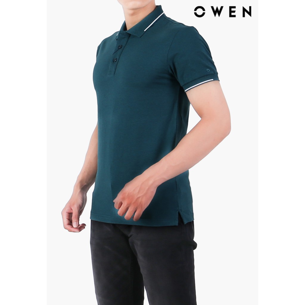 Áo polo ngắn tay OWEN Bodyfit màu xanh - APV21881 | BigBuy360 - bigbuy360.vn