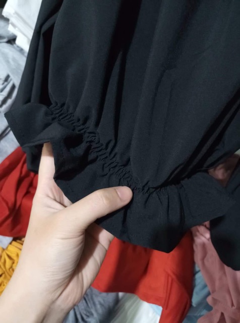 Áo sơ mi trễ vai chun gấu DTR0519 | BigBuy360 - bigbuy360.vn