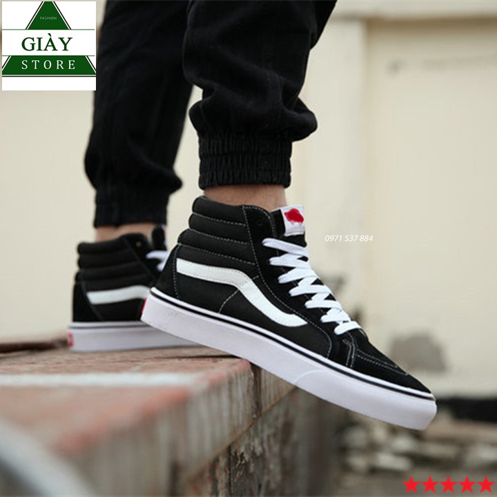 Giày Vans Sneaker Nam Nữ SK8 Đen Cao | BigBuy360 - bigbuy360.vn
