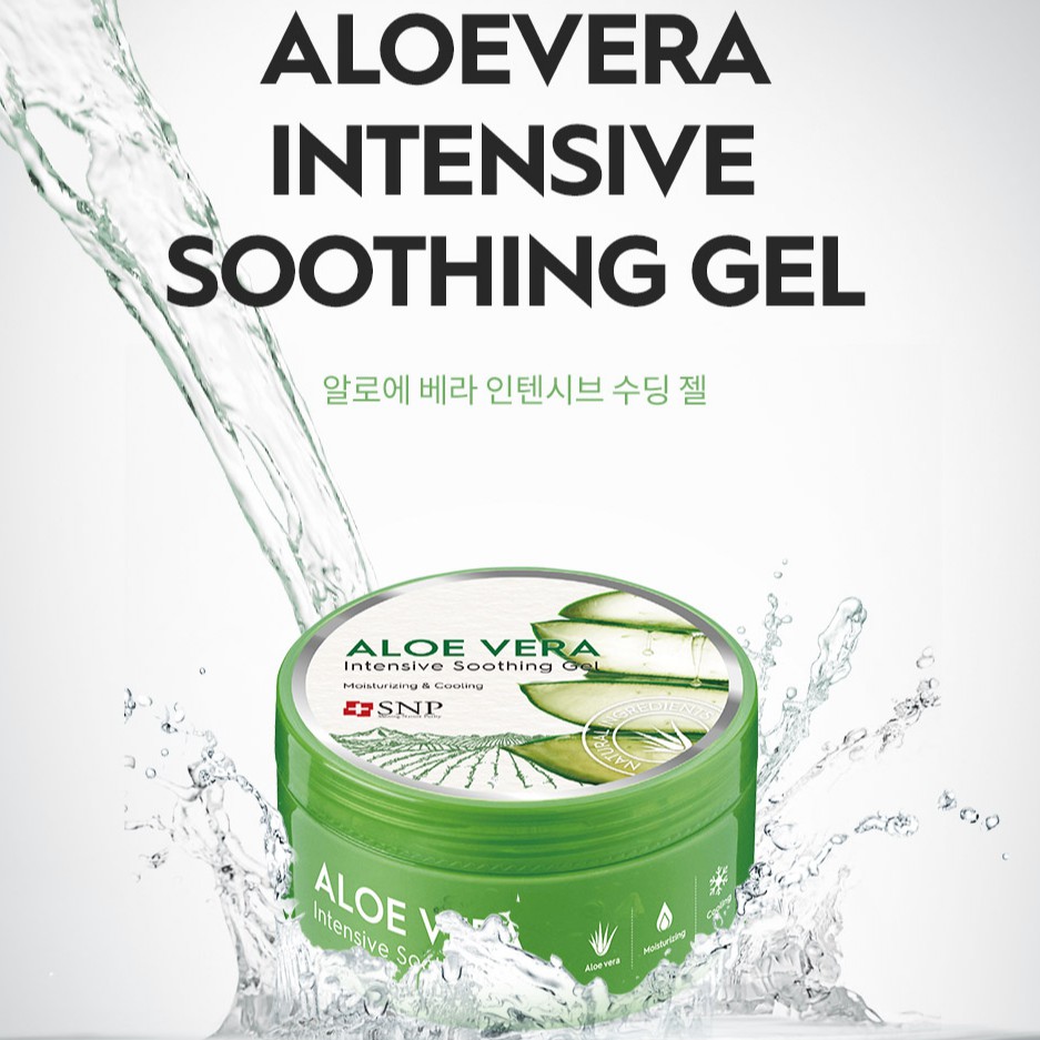 Gel nha đam dưỡng da SNP Aloe Vera Intensive Soothing Gel 99% 300g