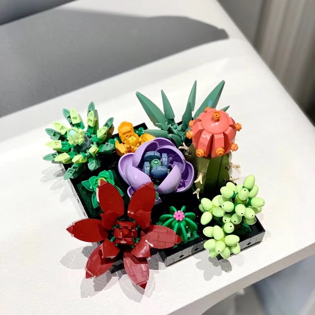 Đồ chơi Lắp ráp Mô hình 88039 Succulents Botanical Bộ Sưu tập Sen Đá Xương Rồng Fit 10309
