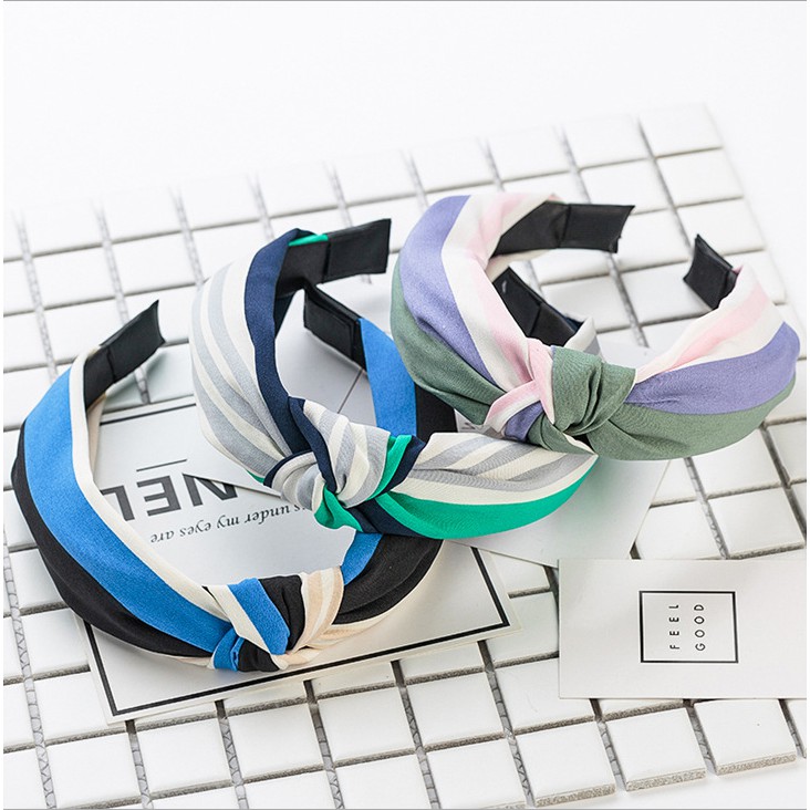 Bờm kẻ sọc phối mầu bản to như hình BN22