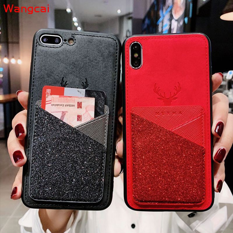 Ốp Điện Thoại Vải Mặt Nhám Hình Tuần Lộc Kiểu Ví Đựng Thẻ Xiaomi Redmi 9 9c 9a Note 9 Pro Max 9s 10x 4g 5g Pro Mi Note 10 Lite | BigBuy360 - bigbuy360.vn
