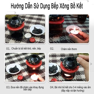 Bếp Đốt Bồ Kết Bát Tràng Tráng Men