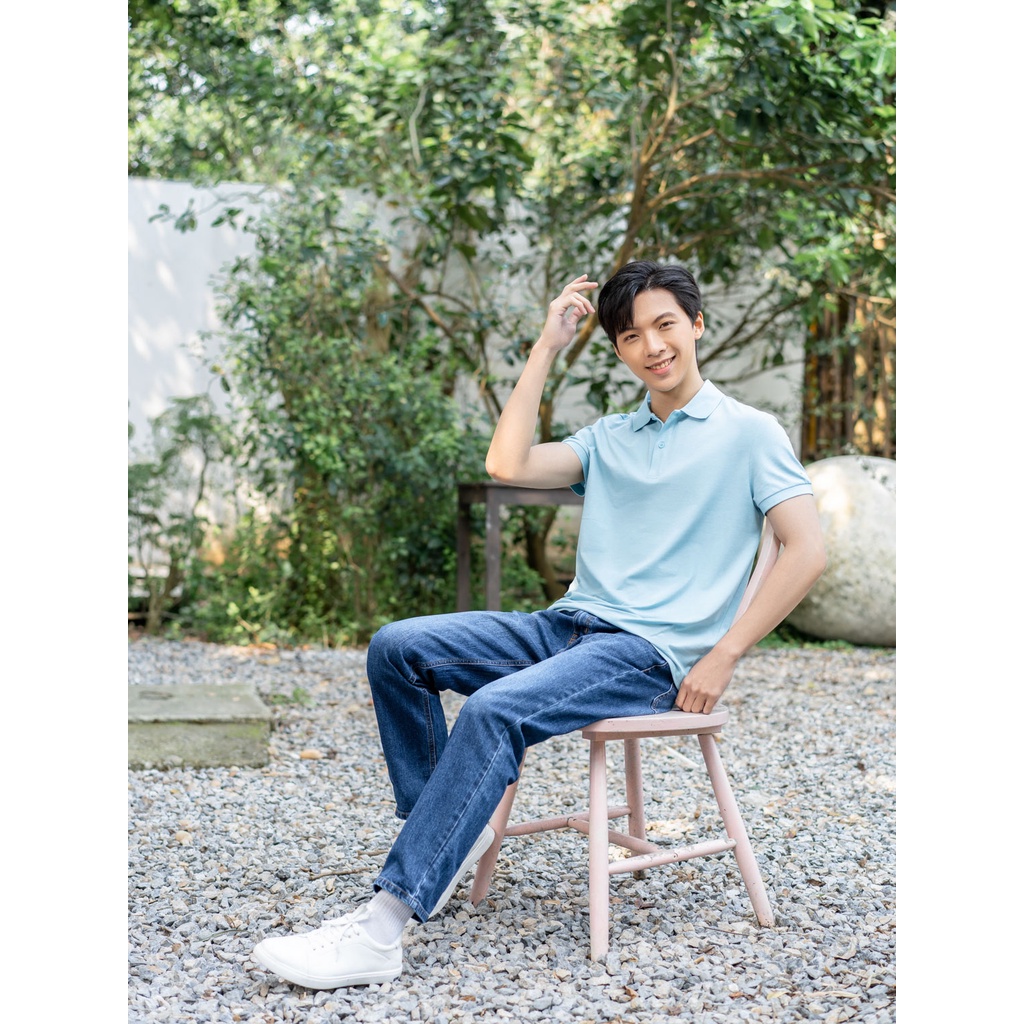 Áo Polo Nam Mắt Chim Melang Phối Nẹp YODY Siêu Thoáng Mát Thấm Hút Mồ Hôi Tốt APM5183