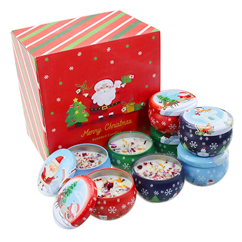 Set 4 hộp nến thơm thiên nhiên - Nến thơm mùi tinh dầu để phòng cao cấp trang trí noel - Gia Dụng Tân Thanh