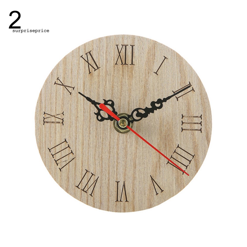 Đồng hồ treo trường bằng gỗ mặt số phong cách retro dành cho trang trí