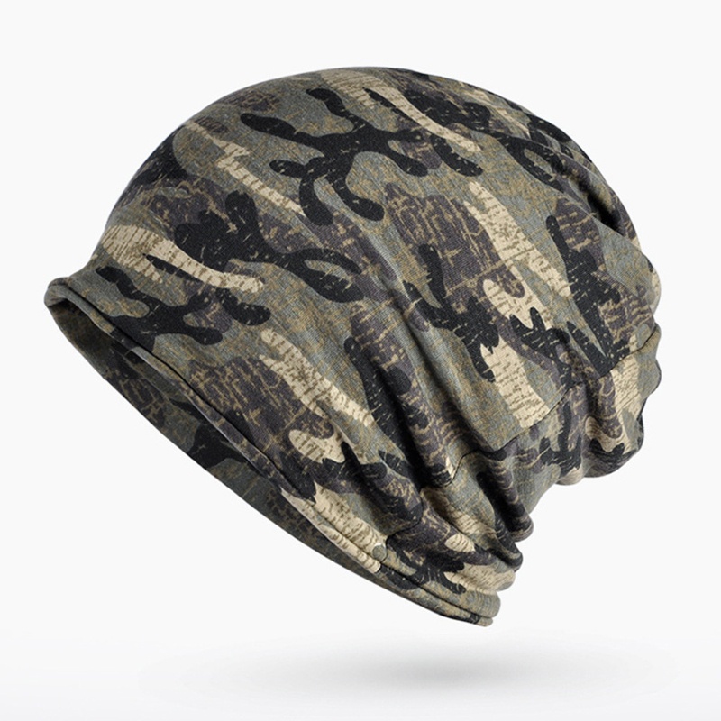 Mũ Trùm Đầu Kiêm Khăn Choàng Cổ 2 Trong 1 Họa Tiết Rằn Ri Giữ Ấm Tai Thời Trang Unisex