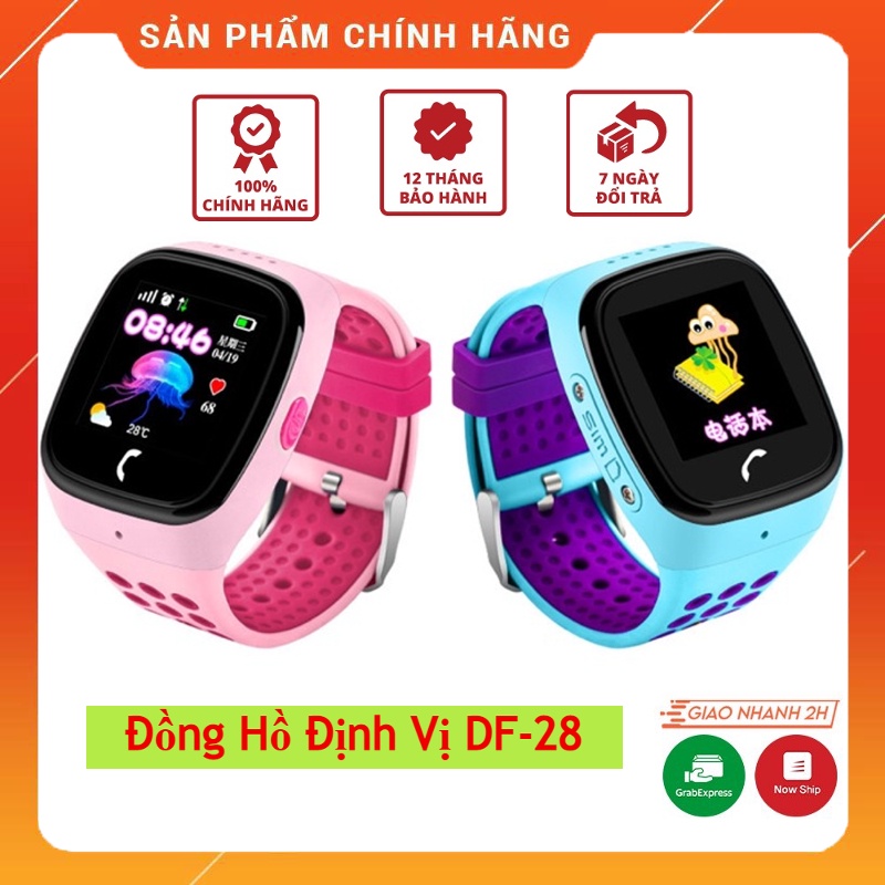Đồng Hồ Định Vị Trẻ Em DF28 Chống Nước Nghe Gọi 2 Chiều Màn Hình Màu Có Cảm Ứng, Thiết Kế Cực Đẹp. Bảo Hành 12 Tháng