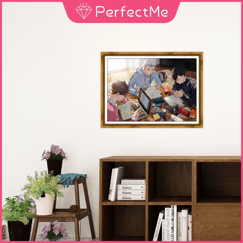 Bộ Tranh Đính Đá 5d Tự Làm 30 * 40cm Hình Anime Haikyuu