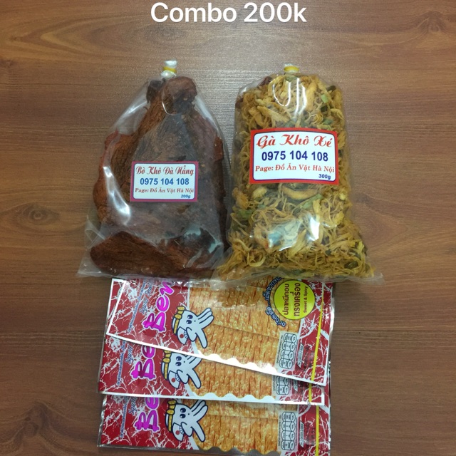 Combo 200k bò miếng và gà khô