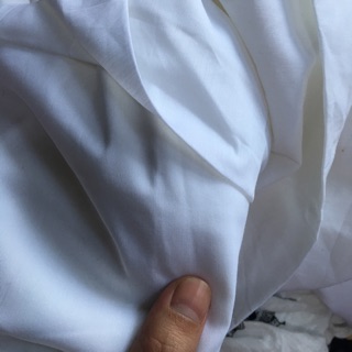 Vải thô chun trắng