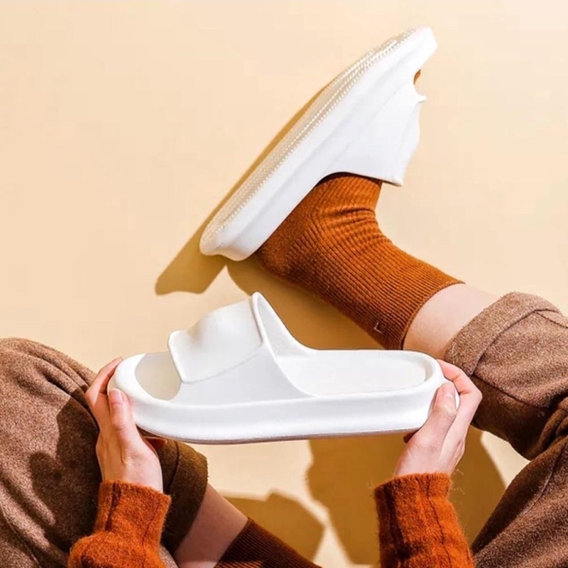 dép bánh mỳ trơn 2 màu đen trắng chất đẹp