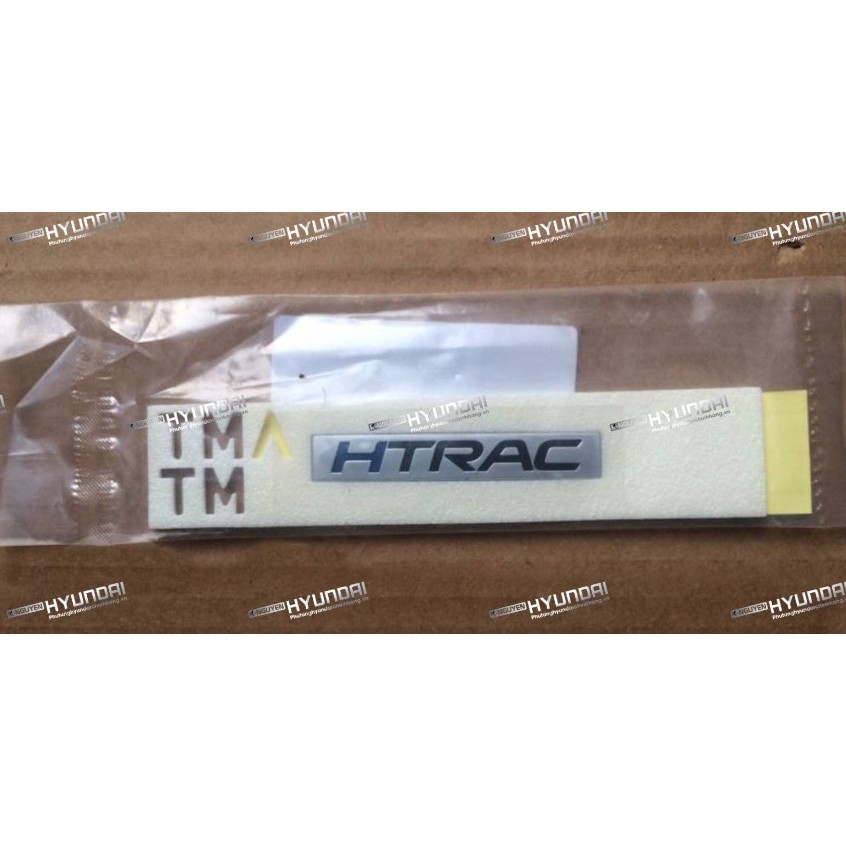 Logo chữ premium Santafe "HTRAC" Hyundai Santafe 2019 2020 2021
